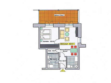 Grundriss Ferienwohnung 07 Villa Wagenknecht