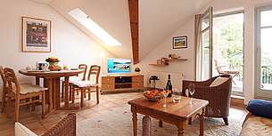 Wohnzimmer Ferienwohnung 10 Villa Seegarten