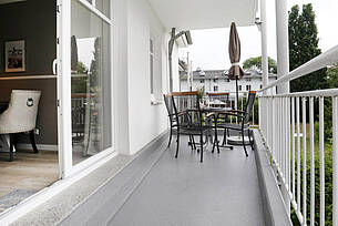 Balkon der Ferienwohnung 16 Villa Seebach 