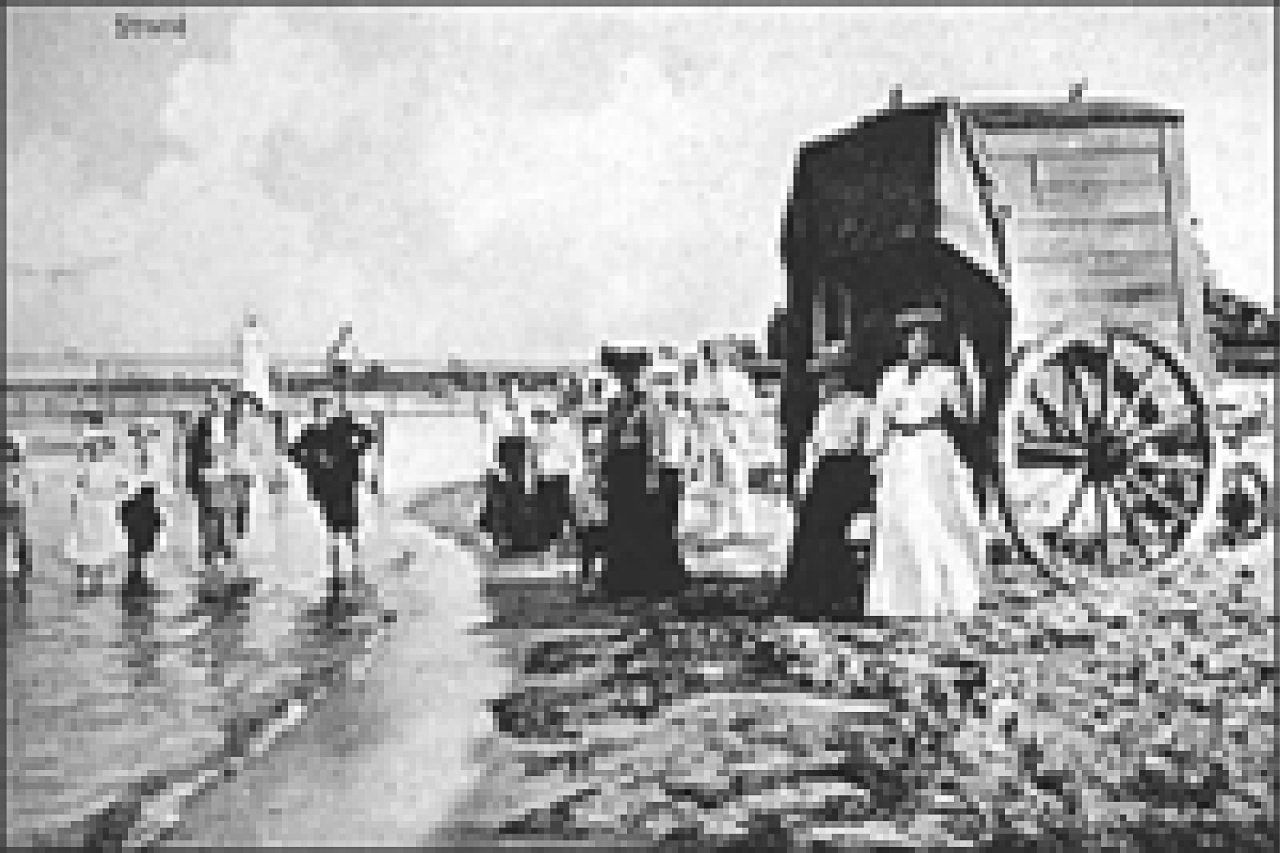 Vom Badekarren in den Strandkrob